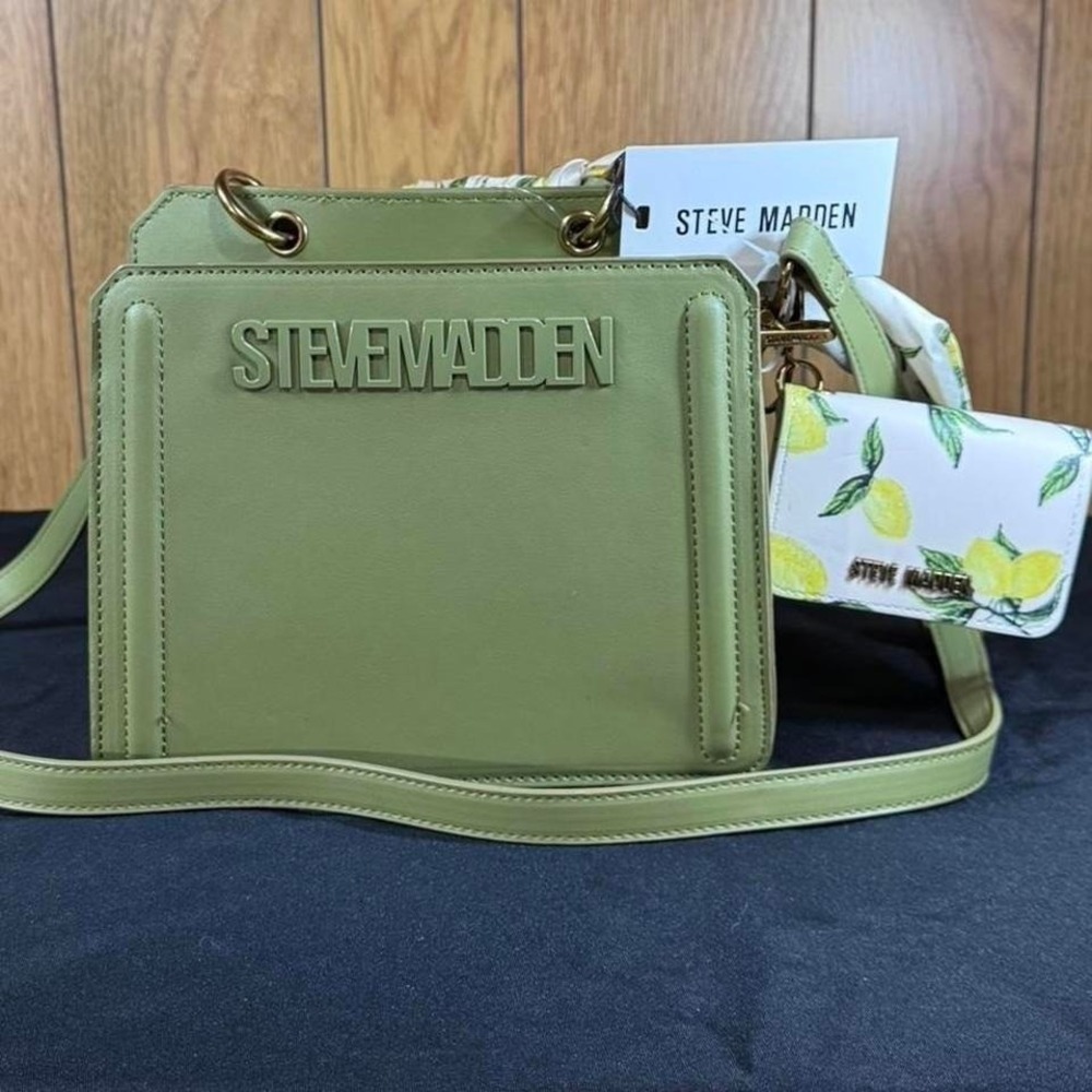 Steve Madden Olive green crossbody with‎ matching wallet NWT